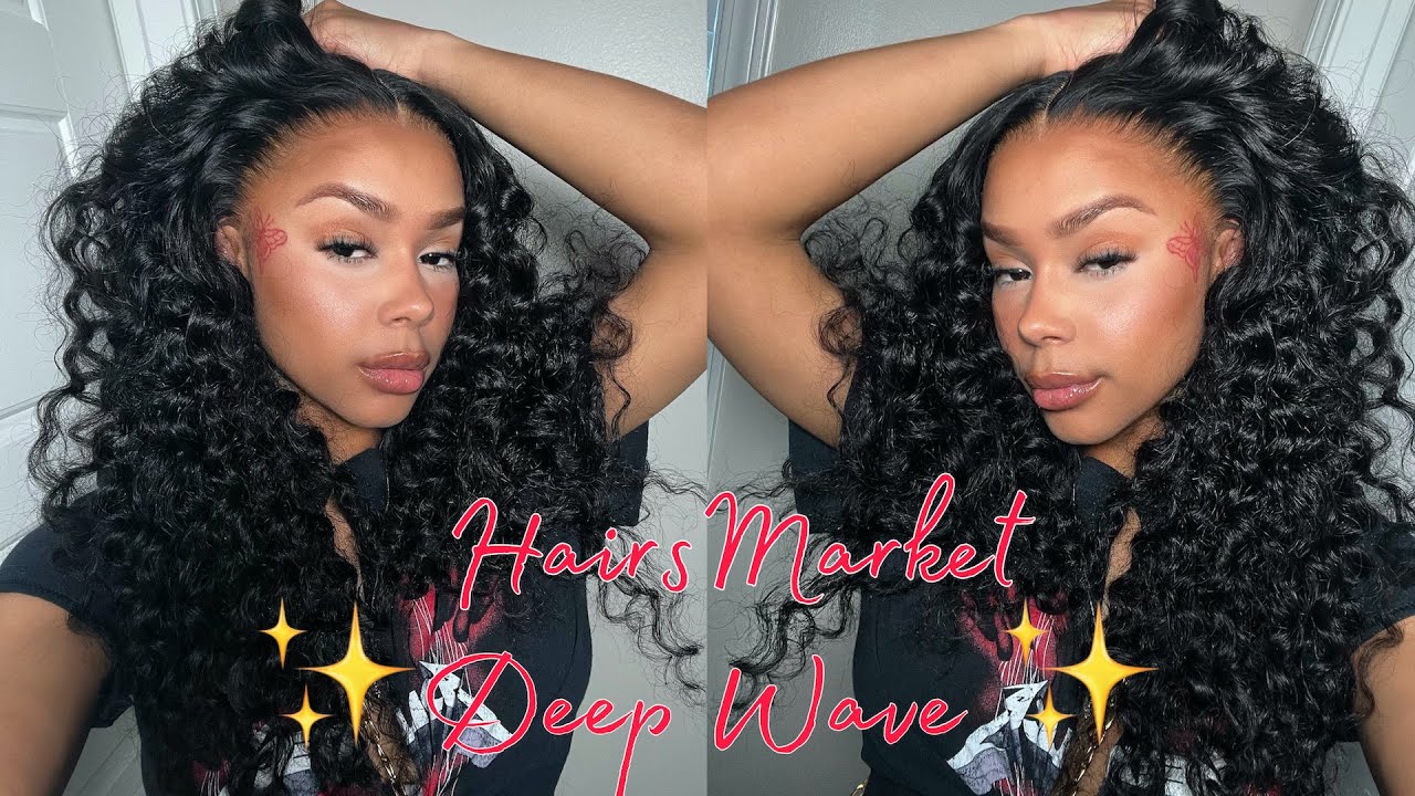 NO Baby Hair + Defined Deep Wave Wig ft Hairsmarket