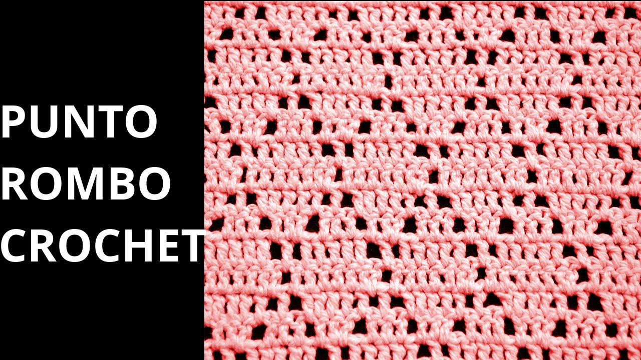 Punto Fantasía ROMBO en tejido #crochet o ganchillo tutorial paso a paso. Moda a Crochet
