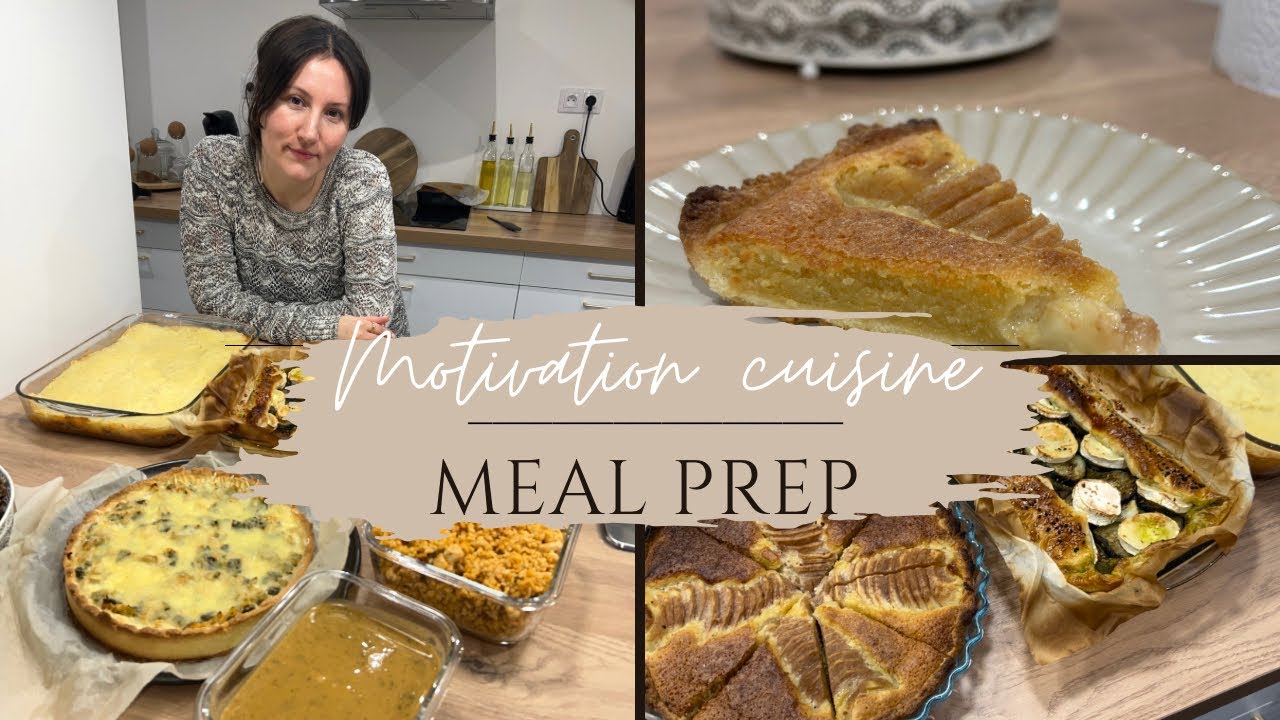 Meal prep • Repas facile à cuisiner pour la semaine• Recette de tarte, feuilletée courgette/chèvre