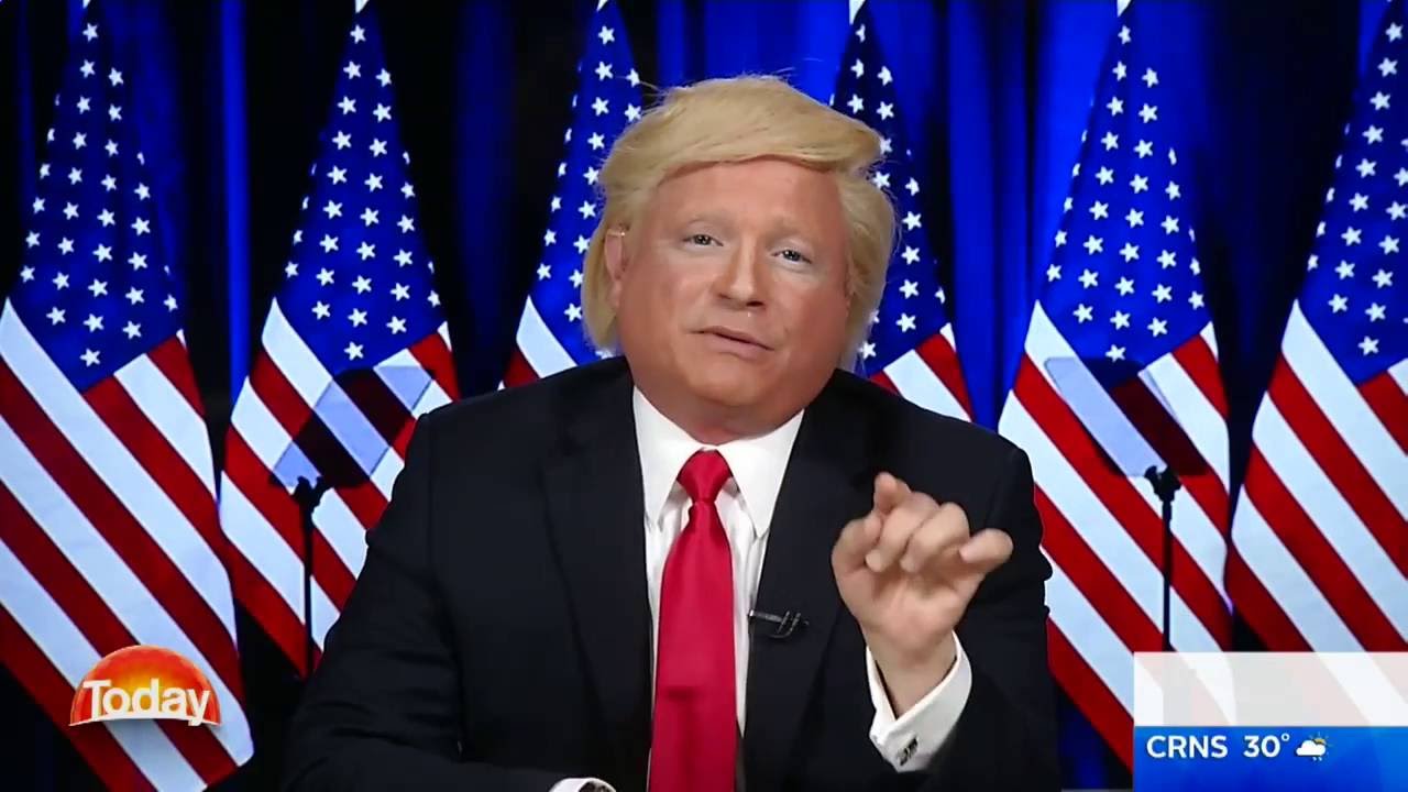 Двойник Дональда Трампа Джон Ди Доменико на шоу Today в Австралии