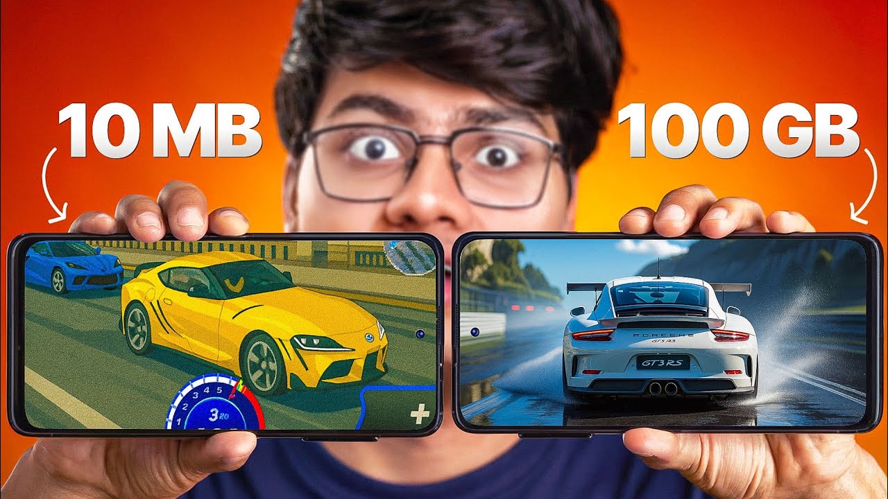 1MB vs 10MB vs 1GB vs 100GB | Car Racing Games For Mobile