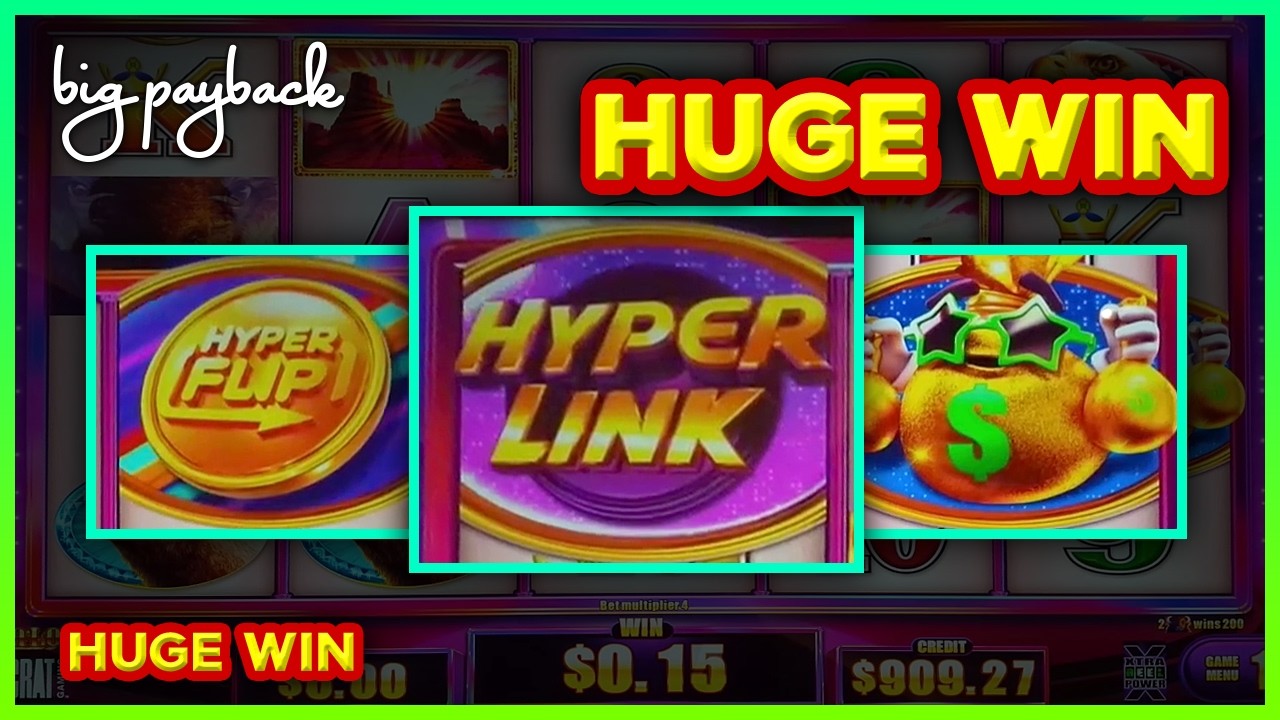 HUGE WIN on Buffalo Hyper Link Slots!