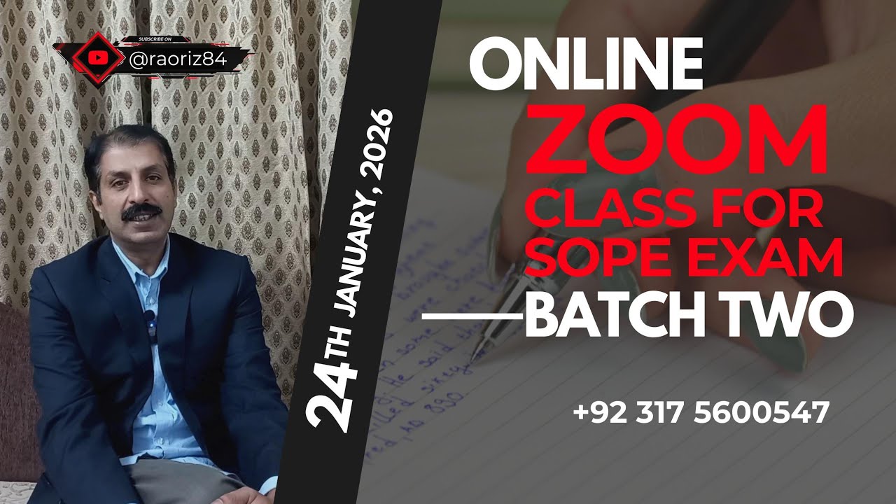 SOPE Exam Preparation • Batch 2 • 24th January, 2026