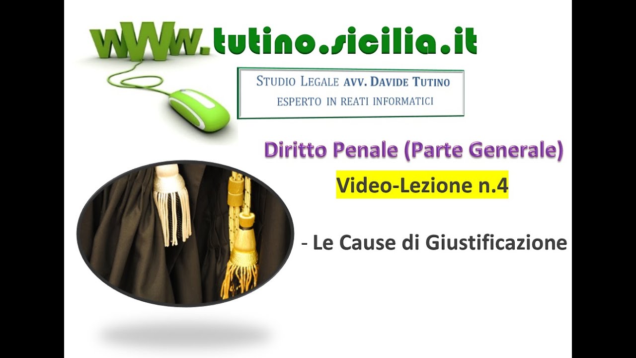 Diritto Penale (Parte Generale): Video Lezione n.4: Cause di Giustificazione