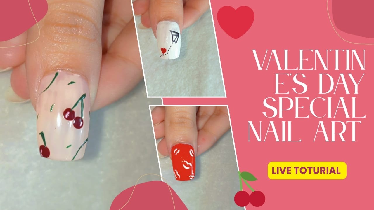 🔴 Valentine’s Day Special Nail Art 💅🏻 | Easy Heart Design for Beginners💅🏻 | Nail art 2026✨