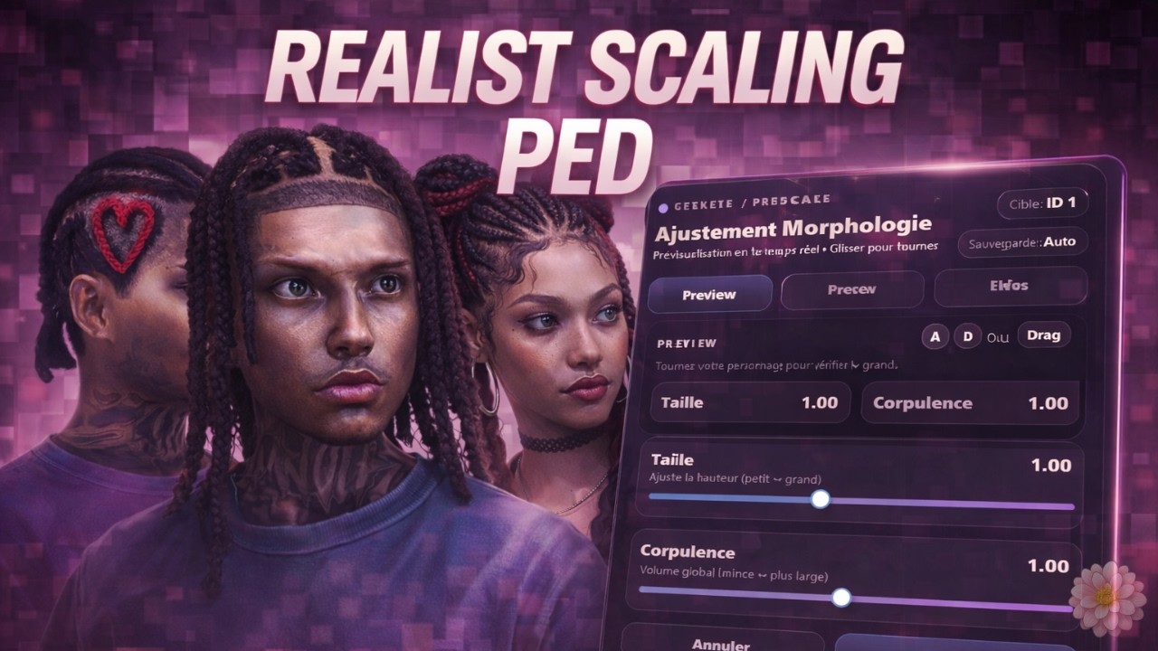 REALIST PED SCALING ADVANCED | OPTIMIZED RESSOURCE | SCRIPT FIVEM |