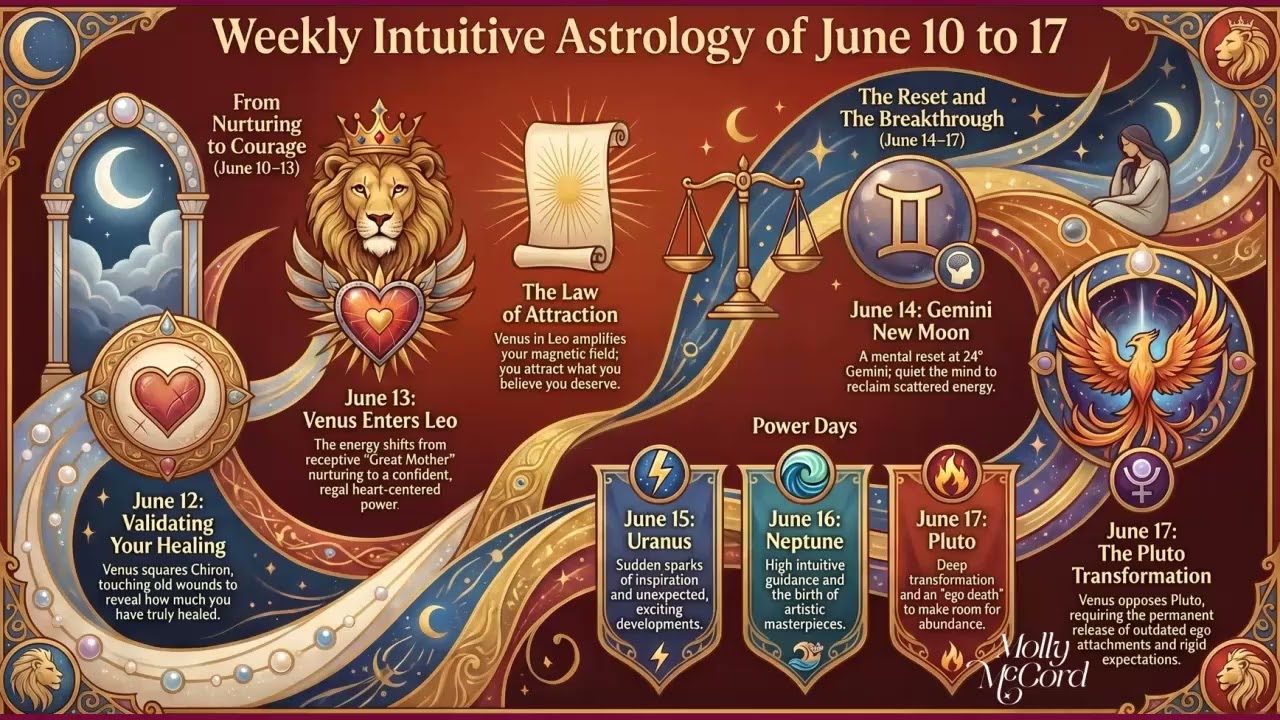 Weekly Intuitive Astrology of June 10 to 17 ~ Wow! Powerful Venusian Energies and Gemini New Moon