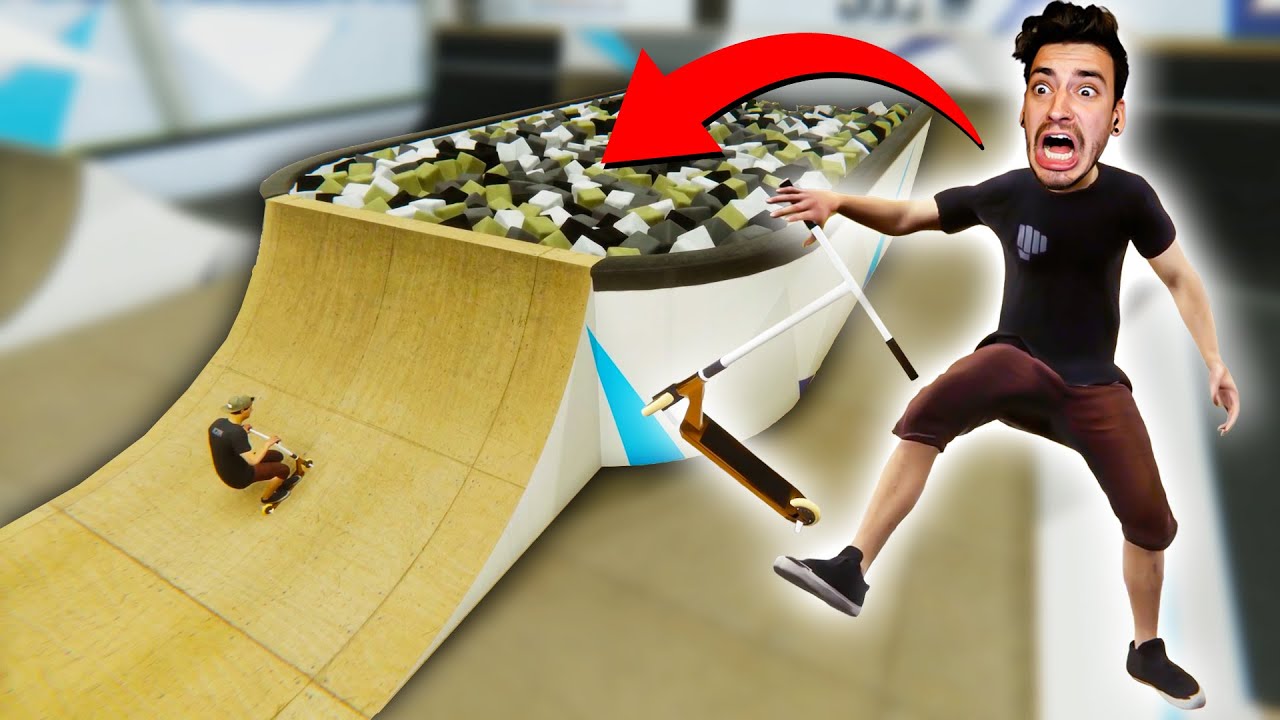 SCOOTERING INTO A GIANT FOAM PIT! (ScootX)