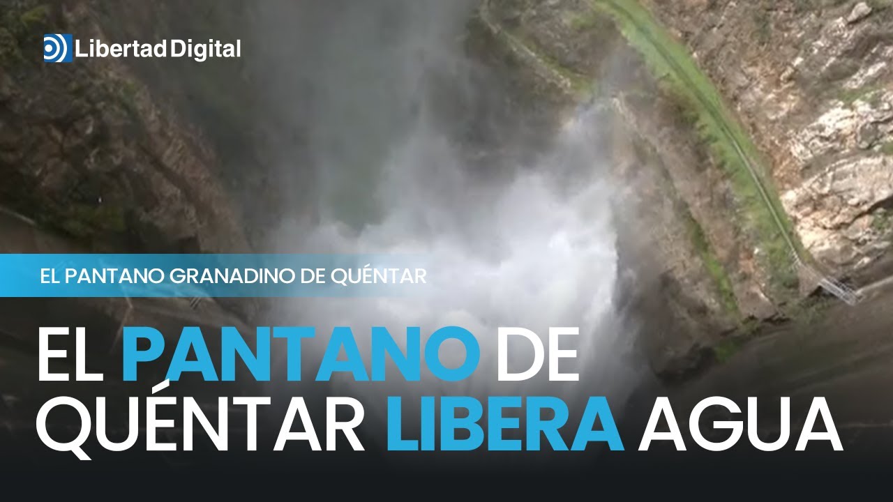 El pantano granadino de Qu&eacute;ntar, al 90%, abre sus compuertas