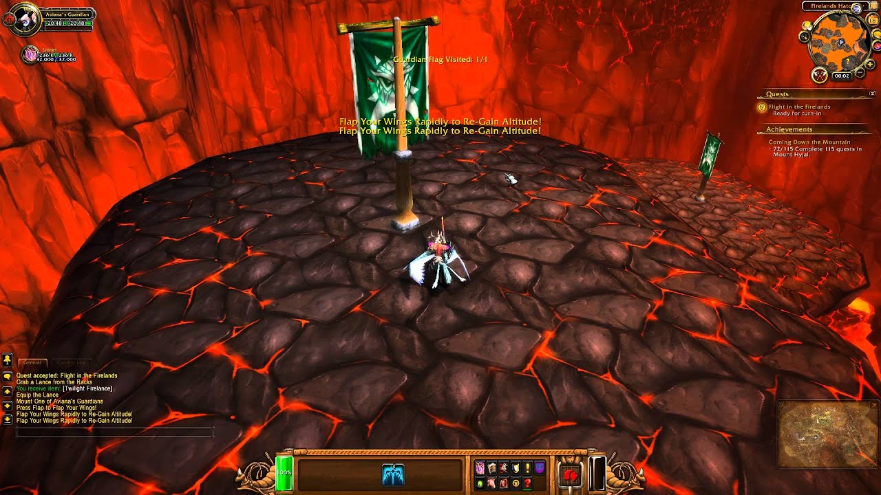 Flight in the FireLands Quest Playthrough - Mount Hyjal