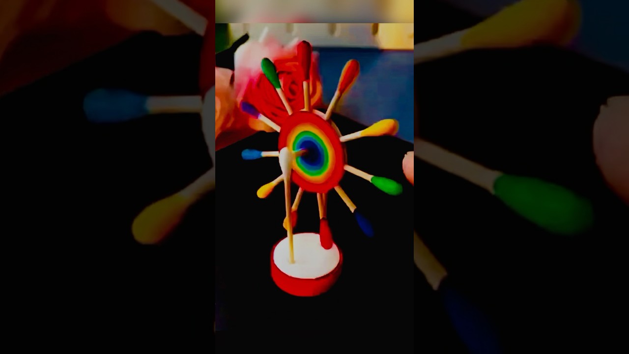 Mela 🎡 wala jhula #craft #jhula #earbuds #painting #shortindia #youtube