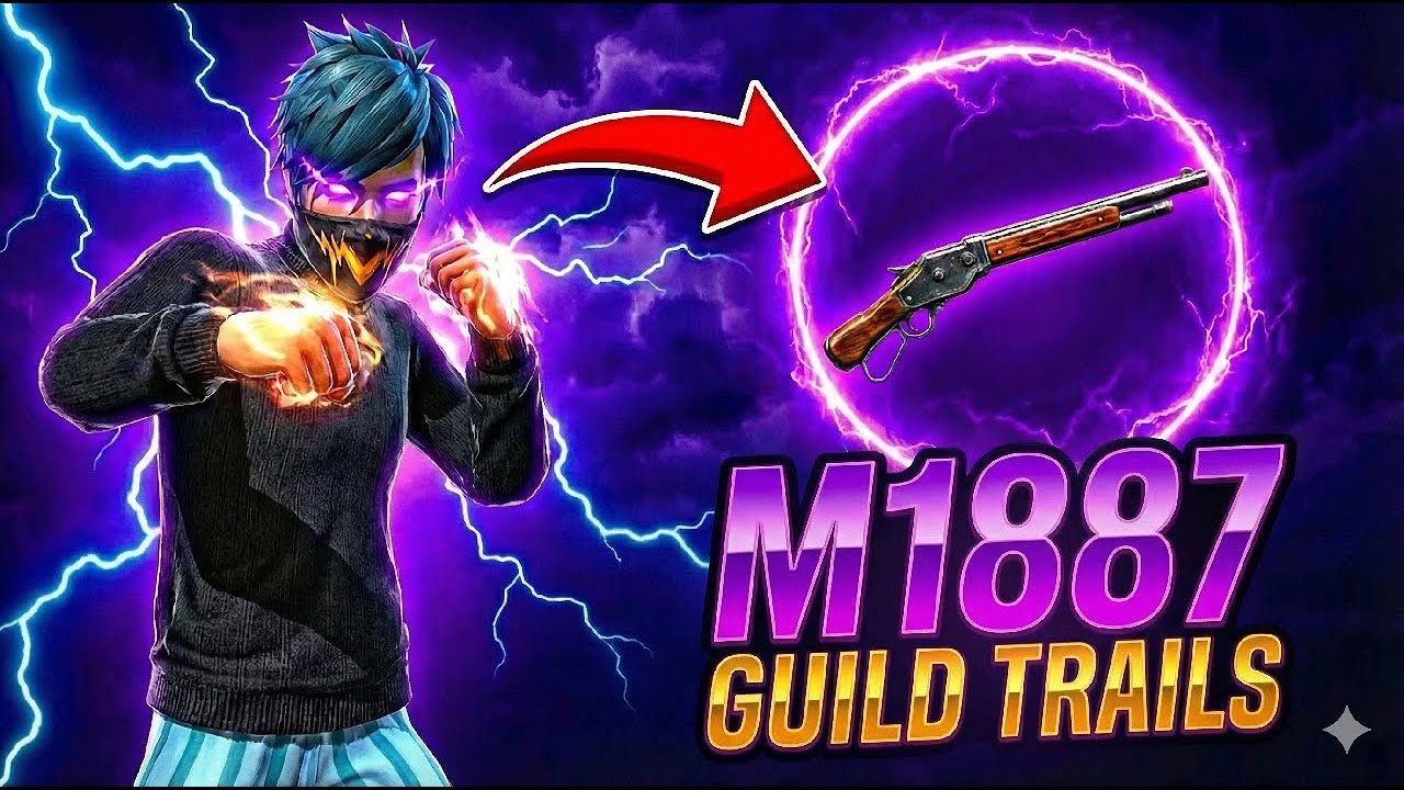 🔥 1 VS 4 M1887 GUILD TRIALS | Free Fire LIVE Telugu 💣Headshots🎯