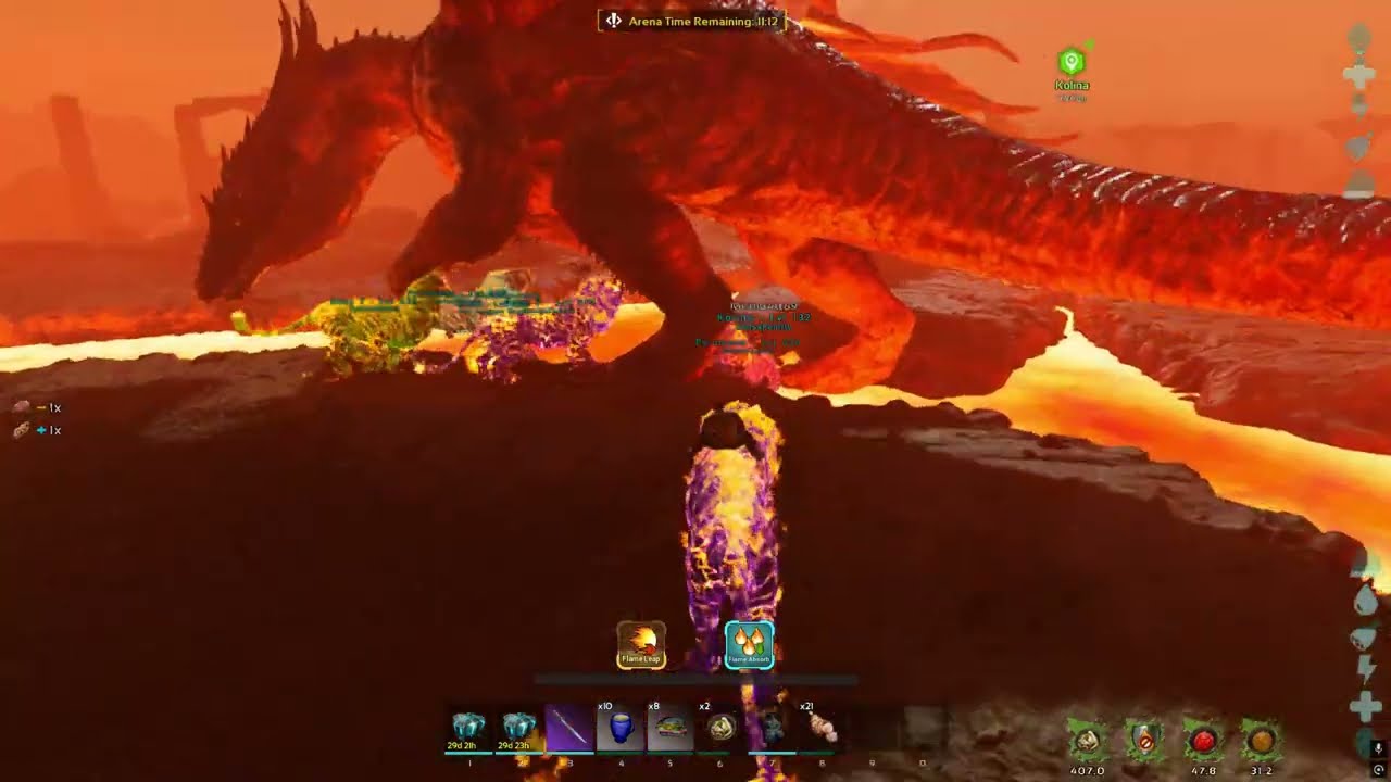 Uncut Alpha Dragon Boss Fight Official PVE the Island Ark ASA