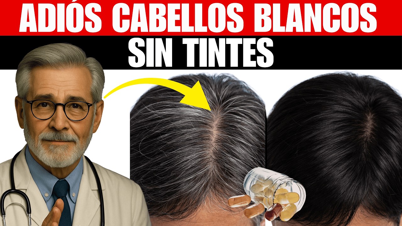 MÉDICO REVELA: REVIERTE CABELLO BLANCO EN 90 DÍAS CON CATALASE + VITAMINA B12 (SIN TINTES)