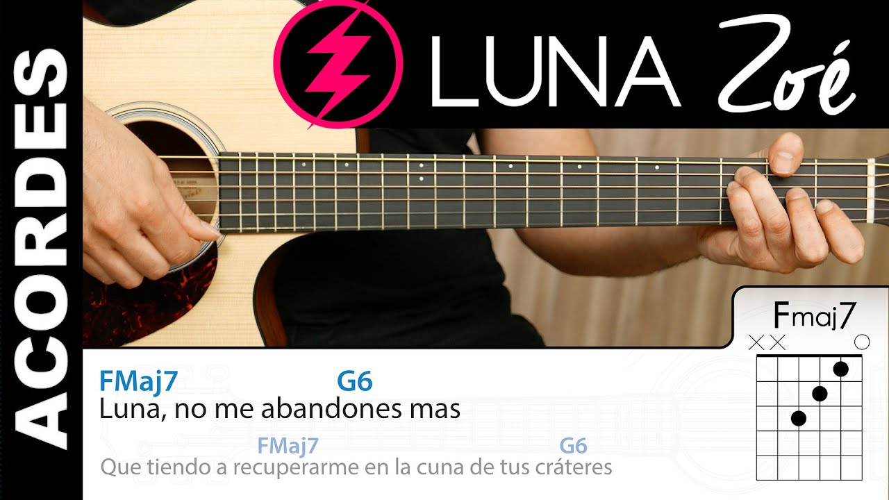 Luna de Zoé Guitarra acordes y letra tutorial - Demo ACORDES