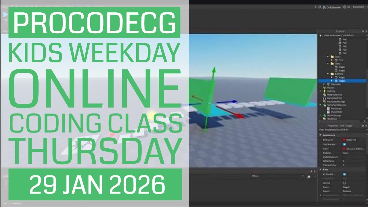ProCodeCG Kids Weekday Coding Class - Thursday - 29 Jan 2026