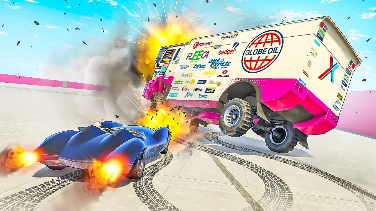 ЖУТКАЯ АВАРИЯ С ГРУЗОВИКОМ!!! СМЕРТЕЛЬНАЯ АВТОКОЛОННА В GTA ONLINE!!!