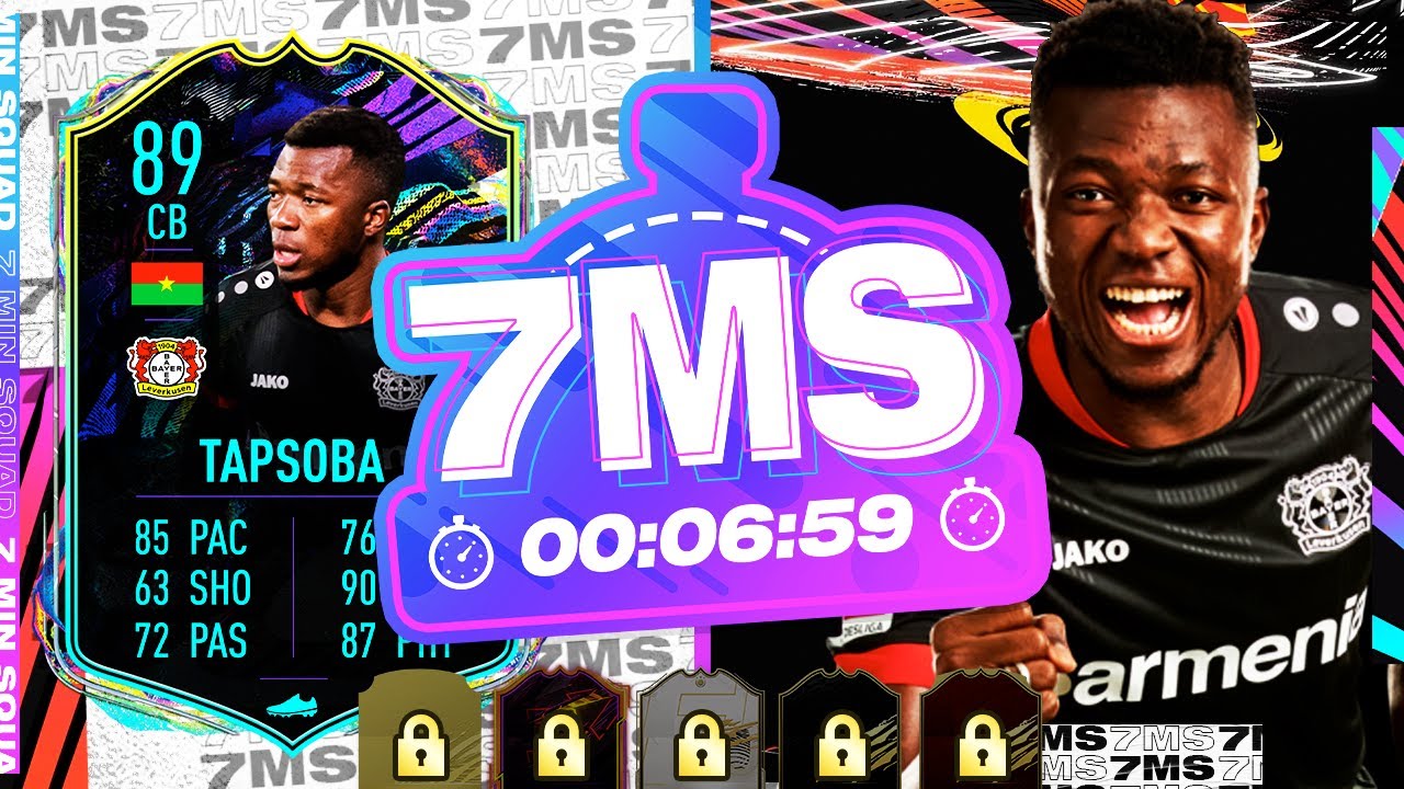 THE BEST FINISH TO A 7MS EVER? 89 FUTURE STAR TAPSOBA 7 MINUTE SQUAD BUILDER - FIFA 21 ULTIMATE TEAM