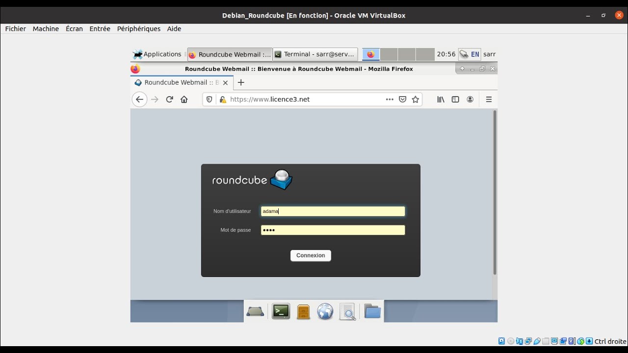 Configuration Roundcube avec Nginx