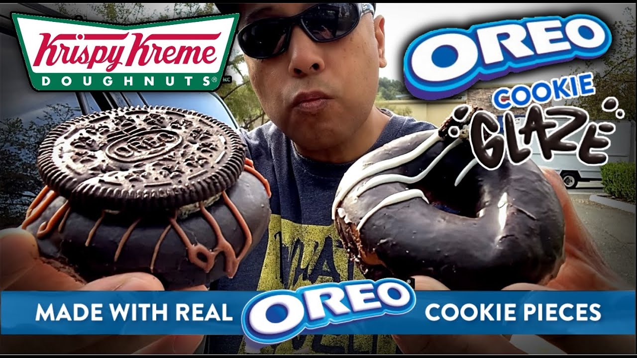NEW KRISPY KREME OREO GLAZED DOUGHNUTS | FOOD REVIEW