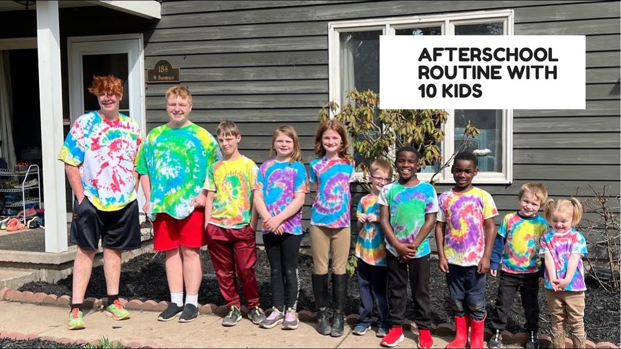 AFTER SCHOOL ROUTINE WITH 10 KIDS