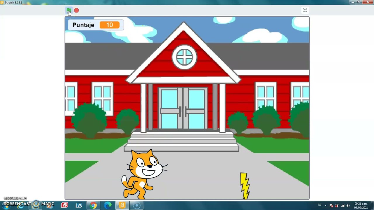 Juego de atrapar y esquivar objetos en scratch