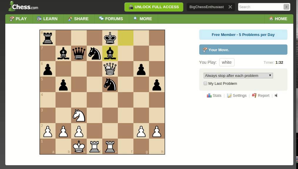 Tactics Trainer on Chess.com #1