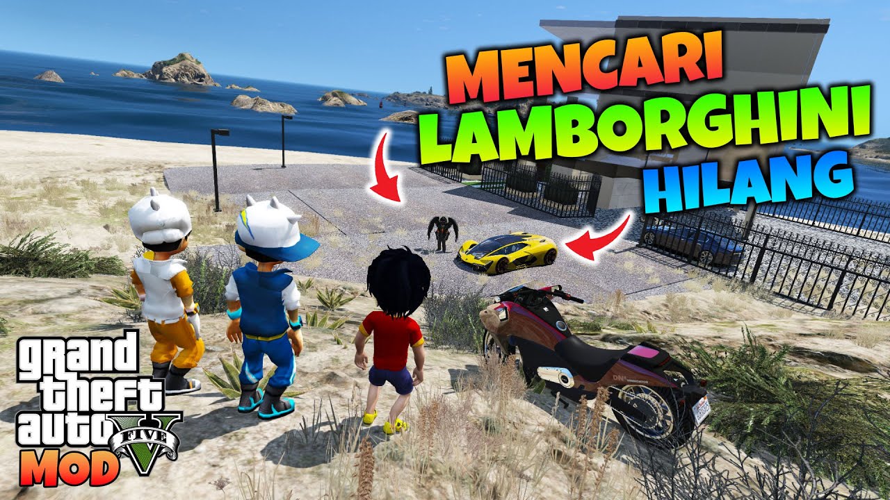 MENCARI MOBIL LAMBORGHINI BOBOIBOY SOPAN YANG HILANG  - GTA 5 MOD BOBOIBOY KUASA 7
