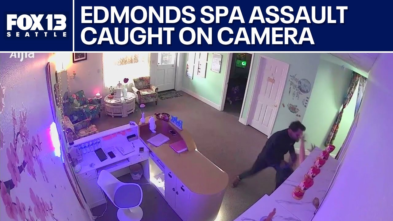 Bodycam and surveillance footage reveal chaos during Edmonds, WA spa assault | FOX 13 Seattle