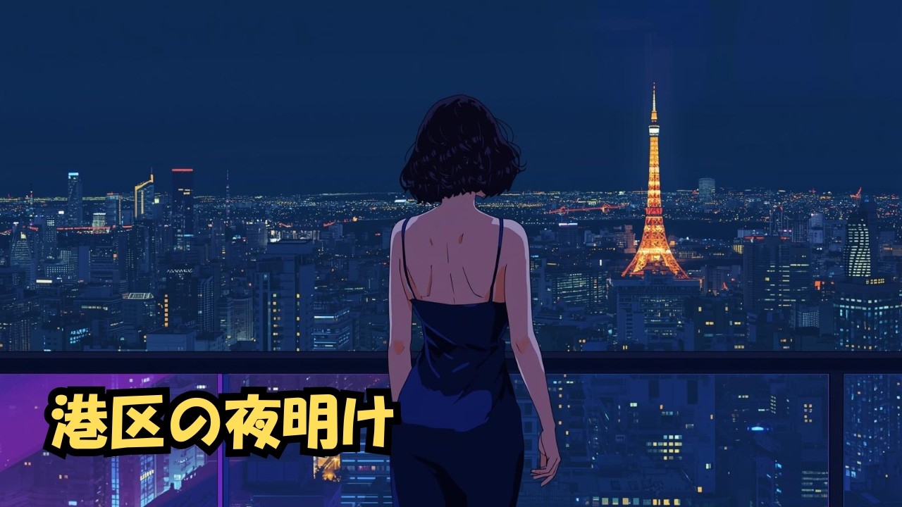 「港区の夜明け」 東京タワーを臨む蒼い時間, 新しい始まりを告げるシティーポップ (88min Loop)