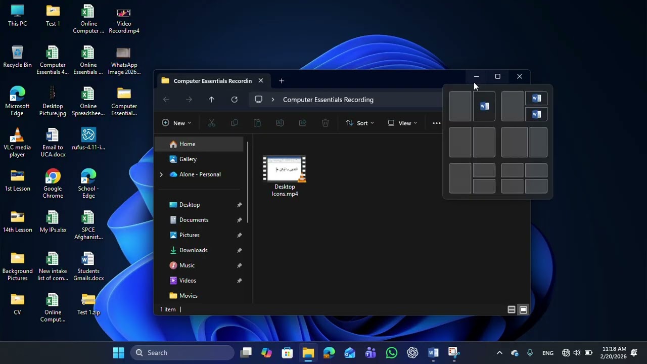 Working with Windows 1