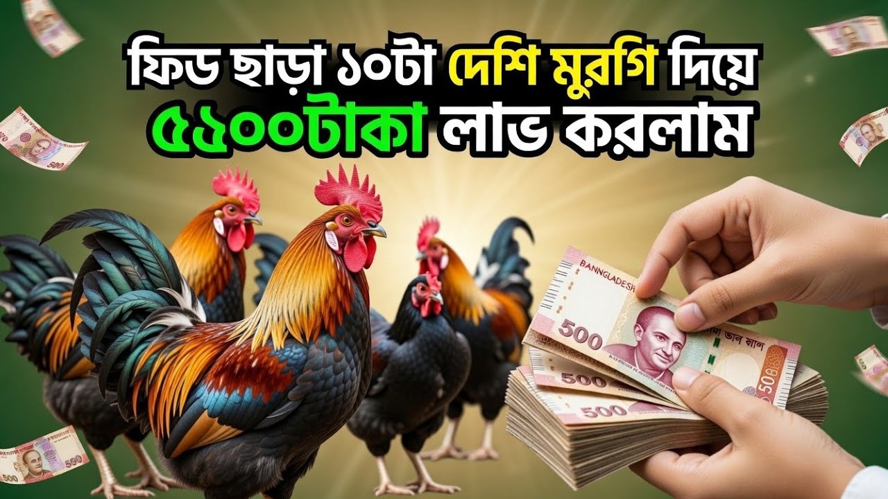 ফিড ছাড়া ১০টা দেশি মুরগি দিয়ে। মাসে ৫৫০০টাকা লাভ করলাম।দেশি মুরগি পালন।দেশি মুরগির গাইডল্যান্ড। 