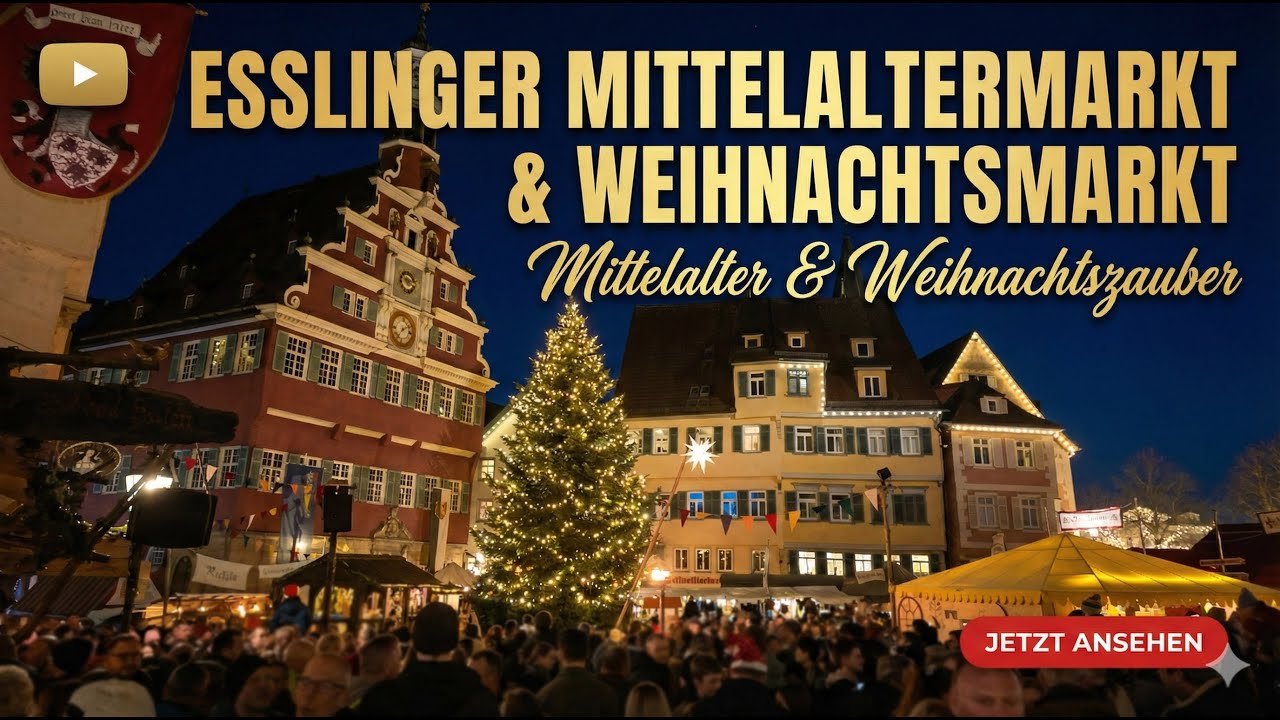 Mittelaltermarkt & Weihnachtsmarkt Esslingen 2025 | mittelalterliche Gesangseinlagen & Saboi live