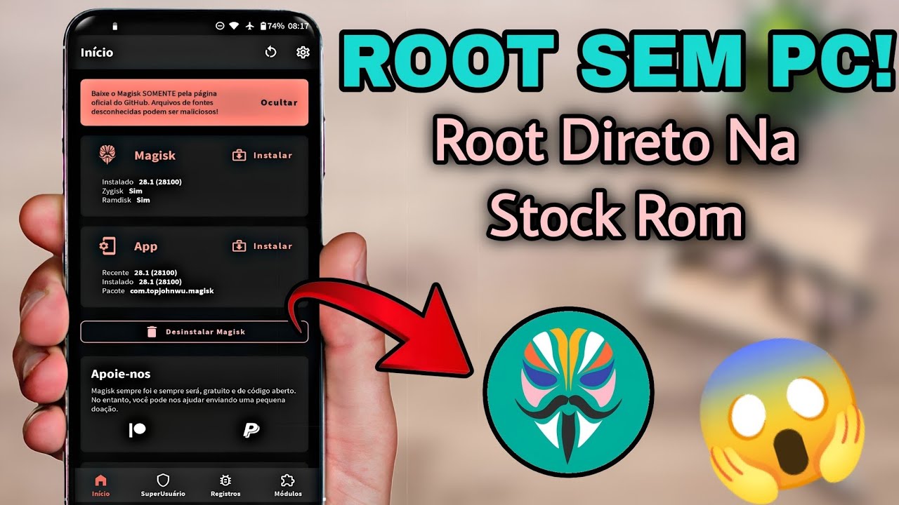 Fiz ROOT Direto na Stock ROM do meu celular 📱 sem Pc ou Twrp.🔥🔥🔥