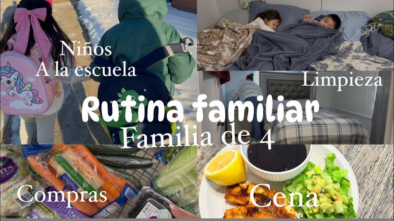 Rutina diaria ✅ somos una familia de cuatro niñis a la esculea, compras y más 