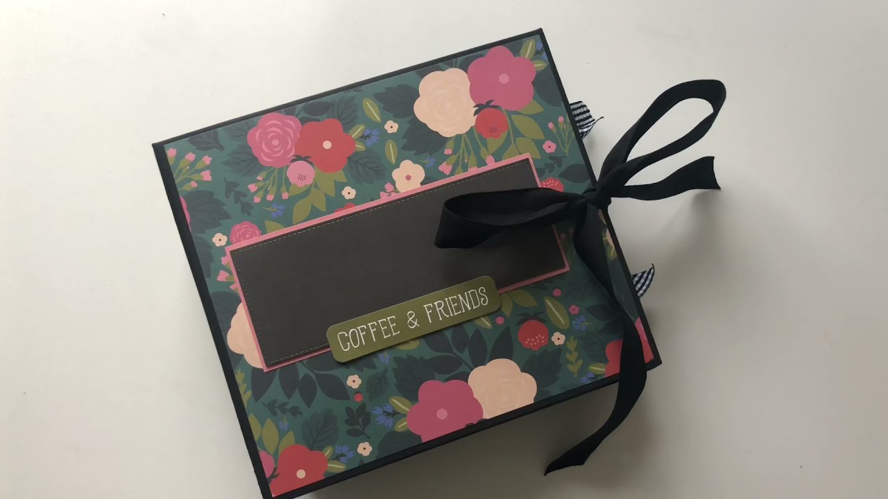 Interactive 8x8 Mini album - Project share/flip through - Echo park/Carta Bella - coffee and friends