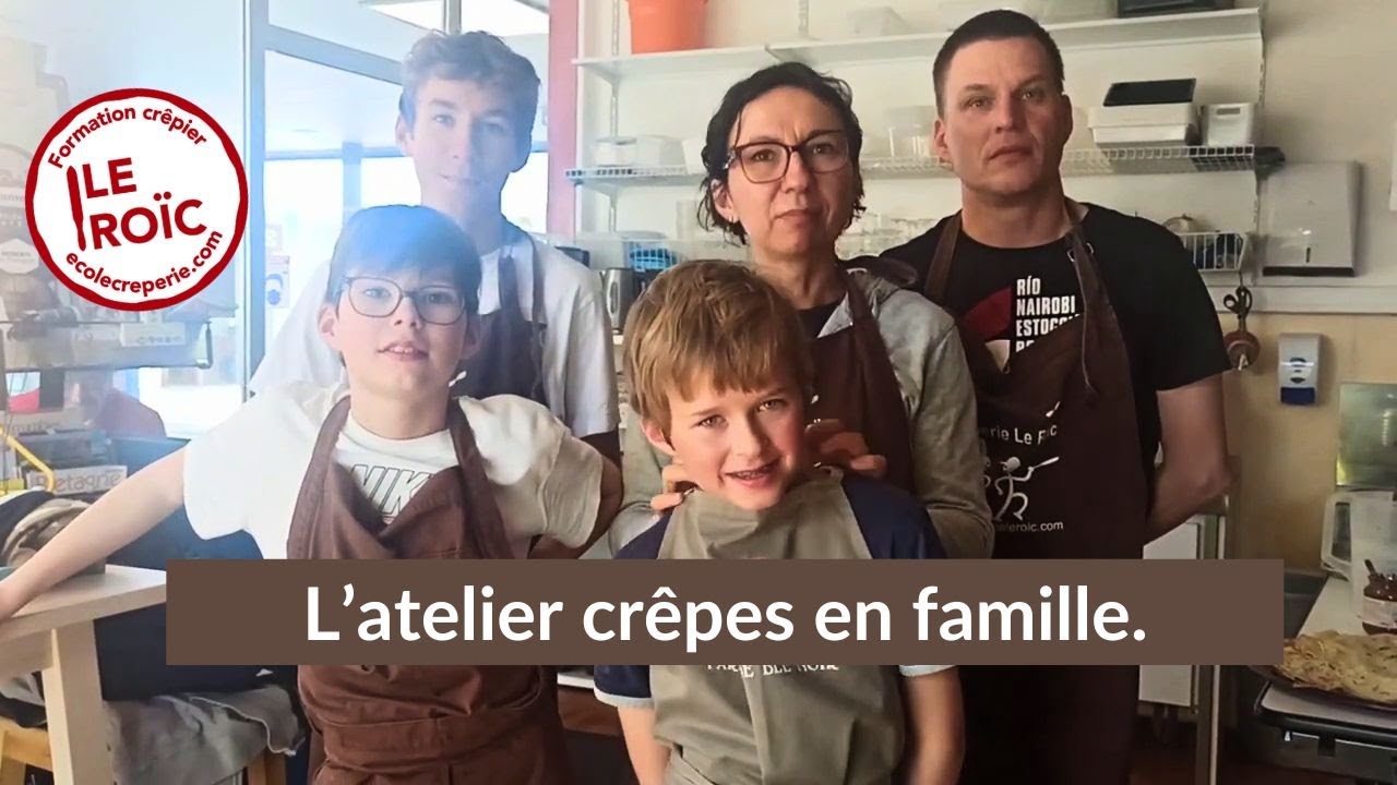 Atelier crêpes en famille à l'école Le Roïc