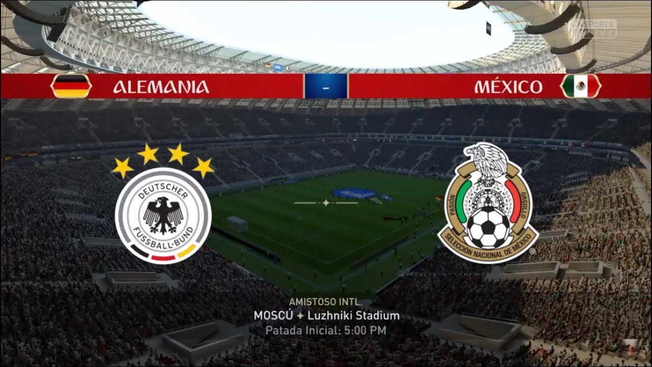 Simulación México vs Alemania mundial Russia 2018