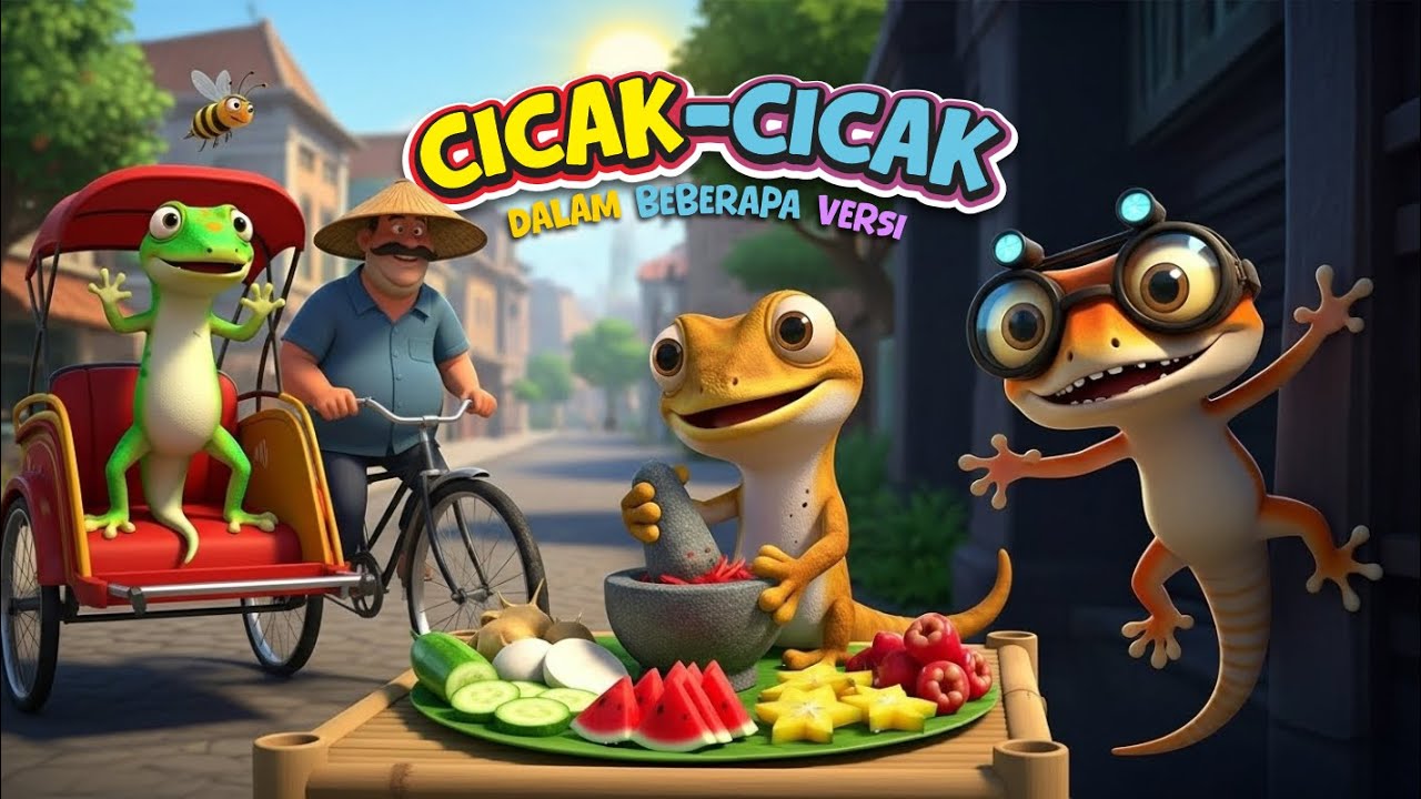 CICAK CICAK DI DINDING 🦎– Lagu Paling Viral dan Populer – di Kemas Dalam Beberapa Versi