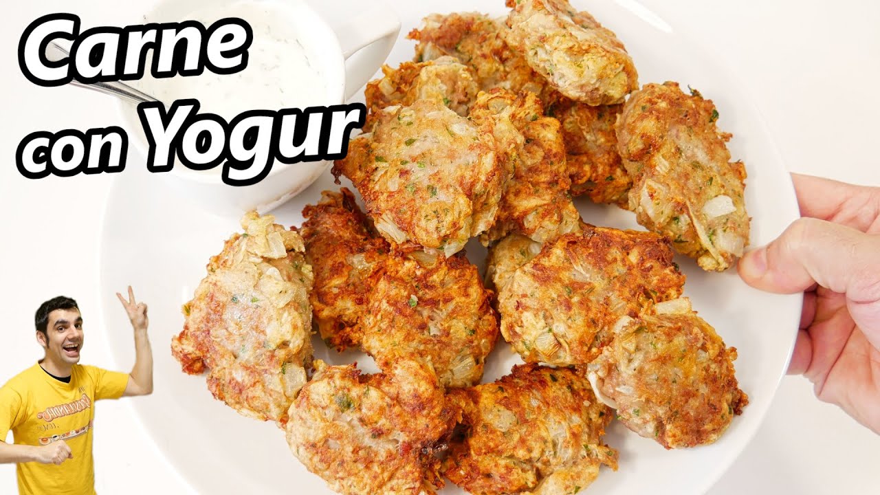 Mezcla YOGUR y CARNE PICADA 😍😱😱 RECETA DELICIOSA Y SALUDABLE.  Receta casera muy RÁPIDA y FÁCIL