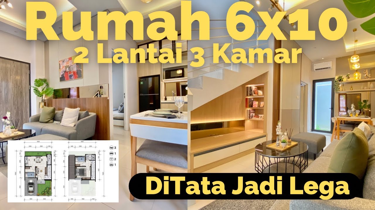 Rumah 6x10 LUAS BANGET Jadi 2 Lantai Ada 3 Kamar❗️