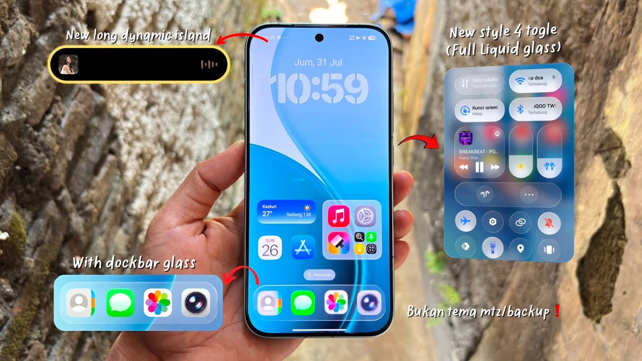 Kustomisasi tema ala Hyperos 4 & iOS 26 full liquid glass 100% work all redmi, poco & xiaomi🔥