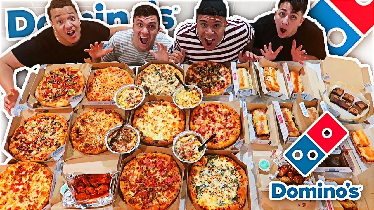 ENTIRE DOMINOS MENU IN 10 MINUTES CHALLENGE
