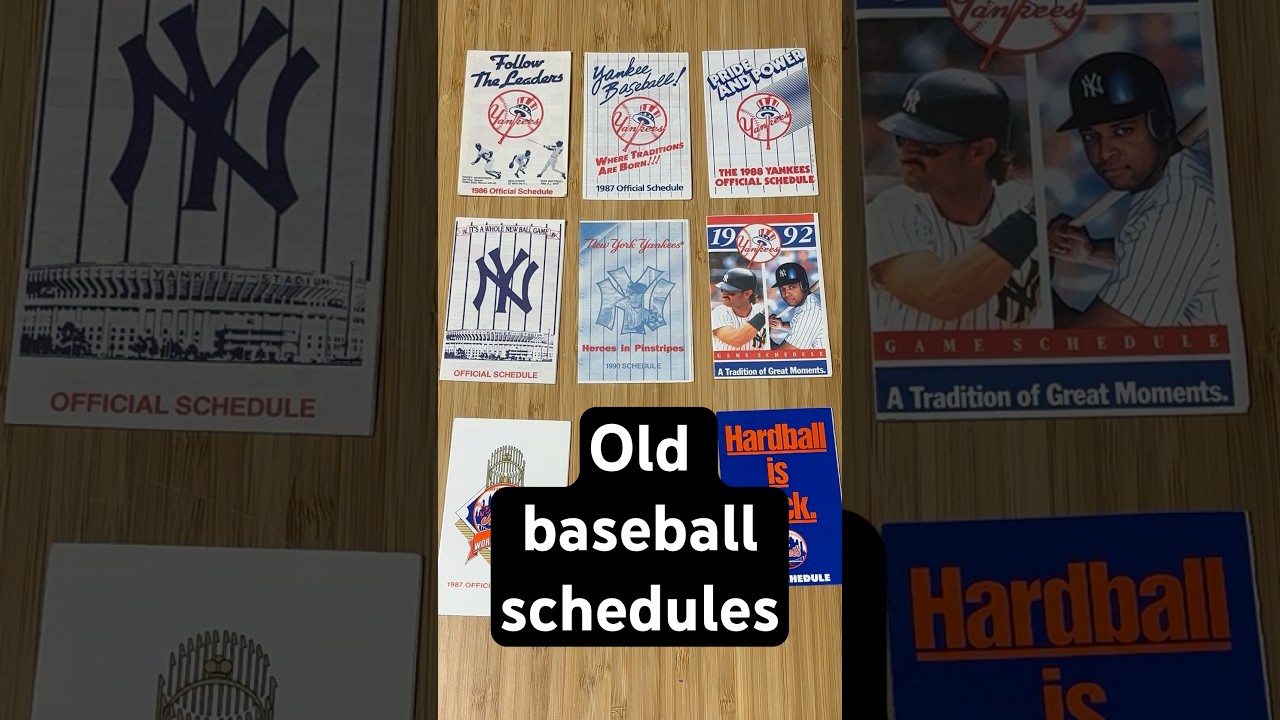 Classic baseball pocket schedules New York Yankees and Mets #baseballmemorabilia #newyorkyankees