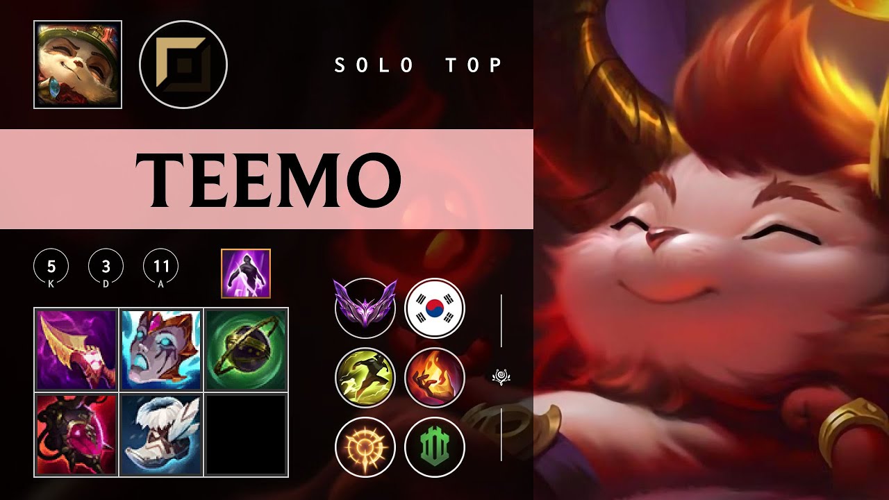 Teemo Top vs Renekton - KR Master Patch 26.01