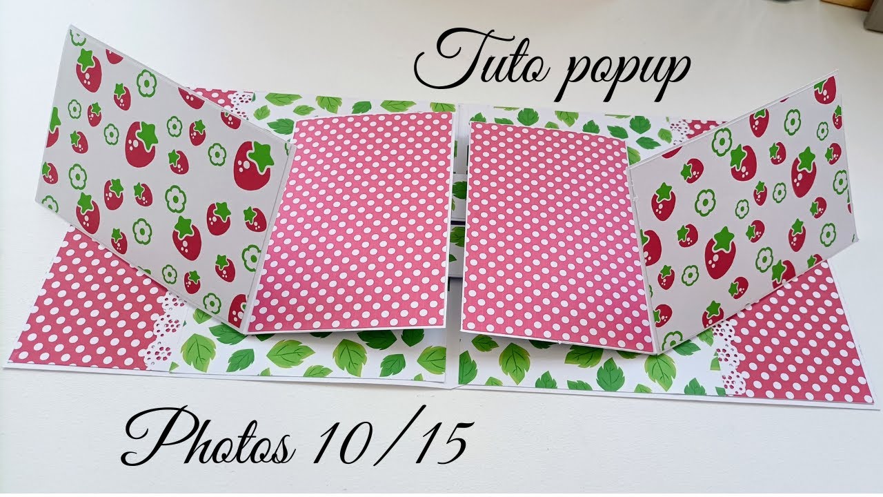 popup pour photos 10/15  TUTO 😊#tuto #popup #scrapbooking #scrapbook