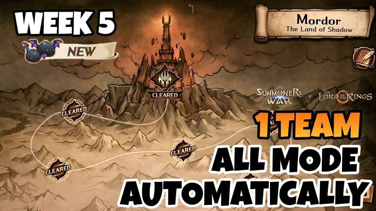 THE PRIZE  IS DEVILMON, hurry up you have to finish it. WEEK 5,  MORDOR [Summoners War X The LOTR]