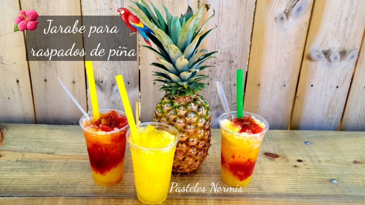 JARABE PARA RASPADOS DE PIÑA/ solo 3 ingredientes riquisimos!!!