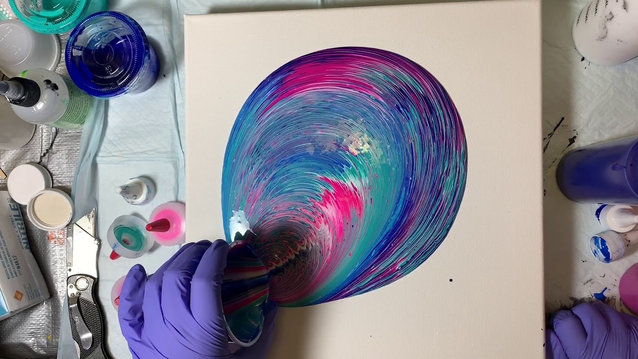 Pouring a Wave (with pink...)