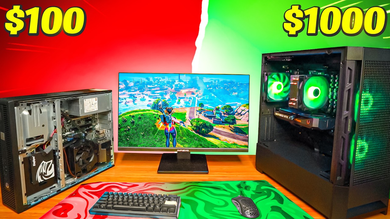 $100 vs $1000 Gaming PC